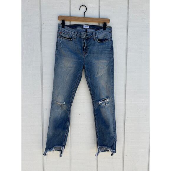 HUDSON Denim Women's Jeans, Raw Hem, Distressed Knees, Size 29 - Picture 1 of 6